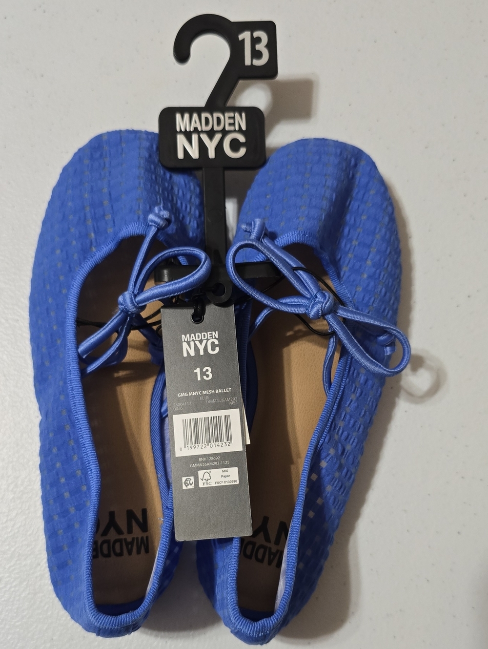 Girls Madden NYC Mesh Ballet Flats in Blue